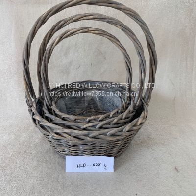 Household Flower Basket Flower Planter Handmade Wicker Flower Pot