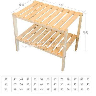 2 Tier FSC Oak wood Shoe Rack