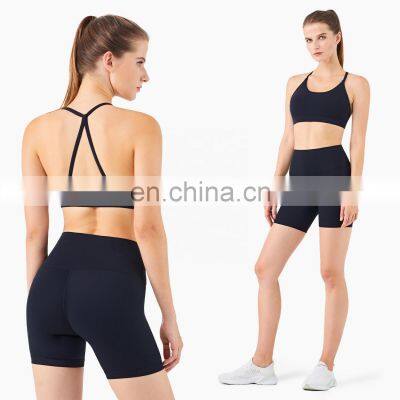 ECO Fashion Yoga Short Sets Compress Legging Out Wear Gym Sports Bra Suit