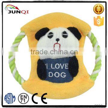 Custom production Plush pet supplies plush frisbee dog