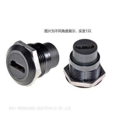 Round Type HDMI2.0 Surface Panel Mounted HDTV Socket with dust cap