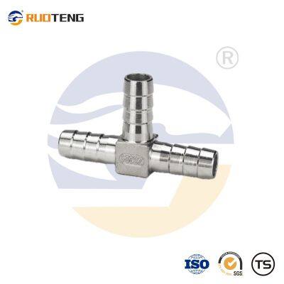 [RUOTENG] High Quality Stainless Steel Hose Barbs 3-Way T-Tee T-Barbs 1/2 Inch Combined Home Brewing Accessories