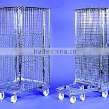 Industrial Logistic Warehouse Storage Foldable Wire Roll Cage                        
                                                Quality Choice