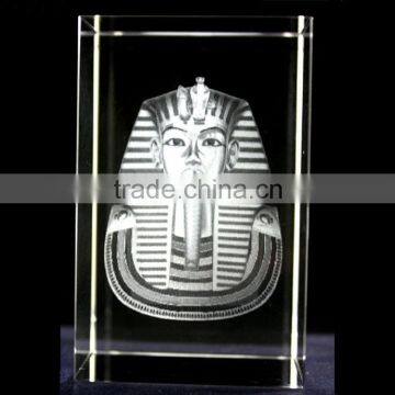 wholesale 3D laser k9 Crystal egypt pharaoh