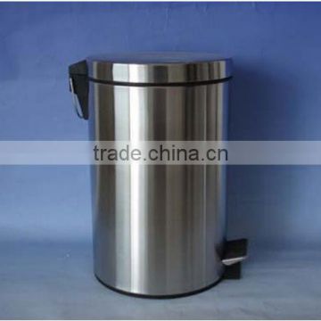 12L Stainless steel waste bins foot pedal, garbage bin with shinny surface