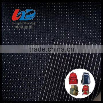 100%Polyester White Dots Doddy Weave Fabric With PU/PVC Coating For Bags/Luggages/Shoes Using