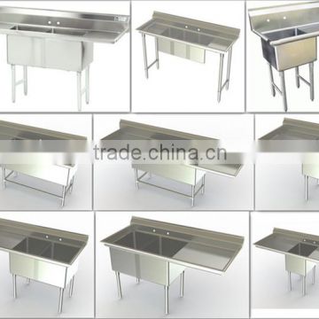 Hot sell Stainless steel kitchen sink with drain board