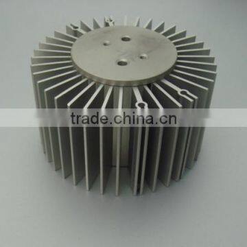 China leading manufacturer round shape anodized 6000 series aluminum heatsinks