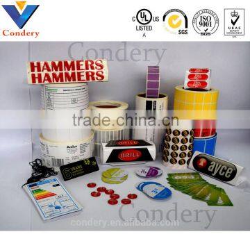 China made Customized designs black label price shipping label self adhesive