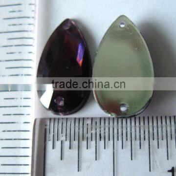 Tear Drop Shape Acrylic Stone for sewing Button WINE PURPLE COLOR