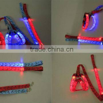 LED Glow Collars Pet Supplies, in Stock Dog Traction Luminous Chest Straps Nylon Dog Harness photo-2