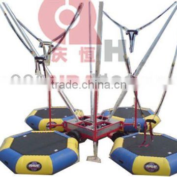 4 in 1 Inflatable Bungee jumping trampoline(hot amusement park equipment)