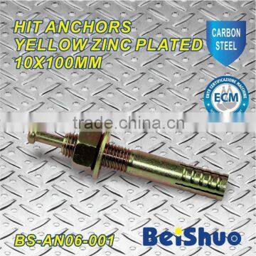 BS-AN06-001 carbon steel hit anchor yellow zinc plated