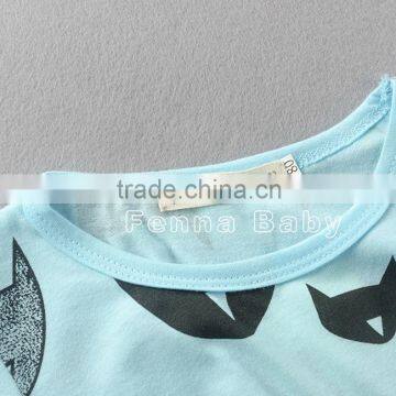 Summer New Style Kids Shirts Fashion Boys Ans Girls Round Collar Bat Printed Shirts photo-6