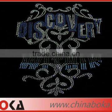 New design fashion fix hot rhinestones transfer motif for t-shirt