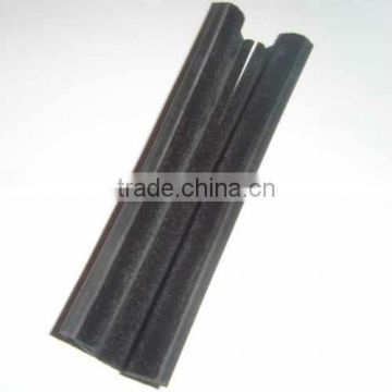 Car Window Extruded EPDM Rubber Profile Flock Lined