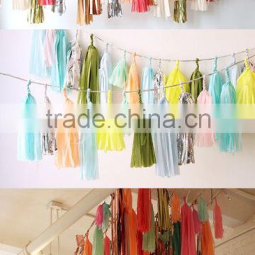 High Quality Multi Color Tissue Paper Tassel for Wedding Party Decoration