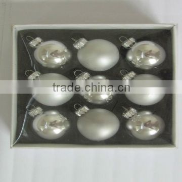 clear glass christmas balls wholesale,a set of 9