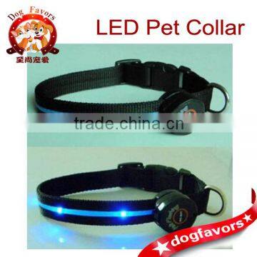 Luminous Dog Collar with LED Lights, Multi-Function, Size Small