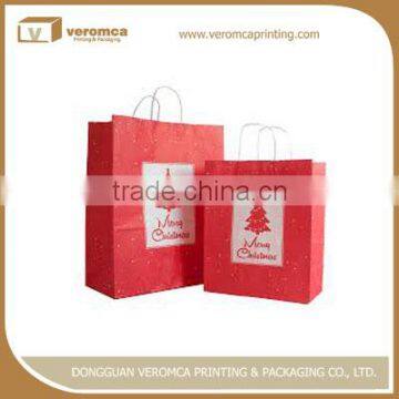 OEM manufacture custom paper gift bag for christmas
red win bags