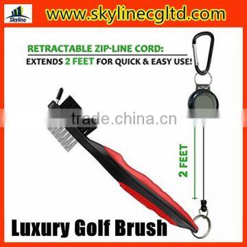 China manufacture Plastic Retractable Luxury Golf brush with spike groove