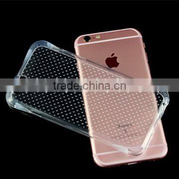 Hot selling Anti fall mobile phone case clear transparent TPV cover for iphone 6 6s