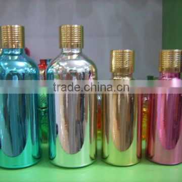 high-grade 50ml/100ml gold plating metal bottle screw cap,glass dropper bottle for perfume