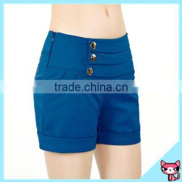 Pure Blue high waisted shorts women