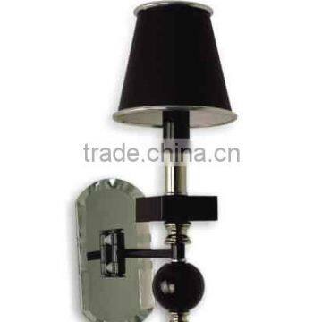 1 light black fabric & crystal wall lamp