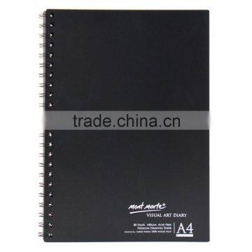 Mont Marte Visual Art Diary Black 140gsm 80page A4