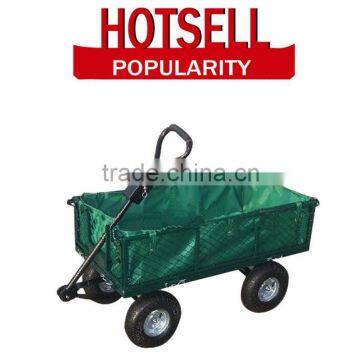 Steel grid garden tool cart