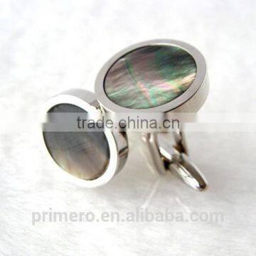 PRIMERO 2015 Fashion Jewelry Abalone Shell Cufflinks 925 Sterling Silver Cufflink Ball Cufflins Crystal Cufflink French Cufflink photo-2