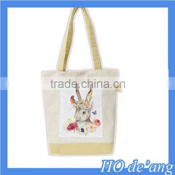 Hogift Log custom canvas shoulder bag/shopping tote bag/big travel bag