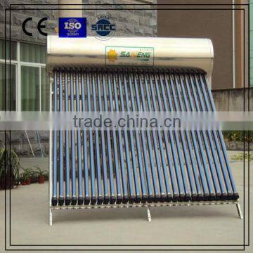 Lower Price High Quality Pressurized Solar Water Heater from China for overseas market