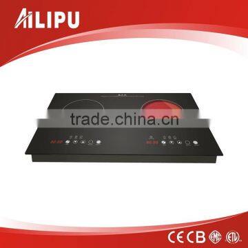 CE,CB certification and stainless steel housing double burner cooktop/induction cooker&infrared cooker