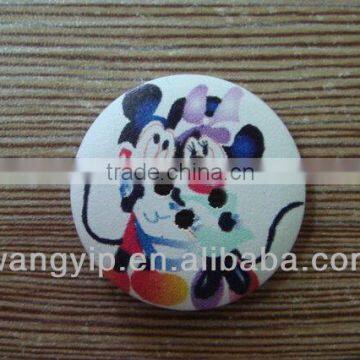 25mm big 4 holes cute cartoon wood buttons