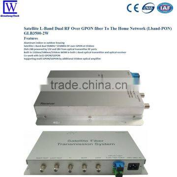 Satellite L-Band/IF 2/Two/Dual/Twin/Quad RF over 1 fiber or GPON (Lband-PON) Optical Transmitter & Receiver
