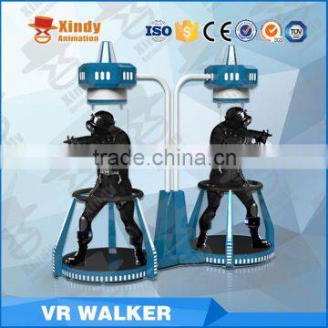 2016 9D vr walker treadmill with running platform and shooing games