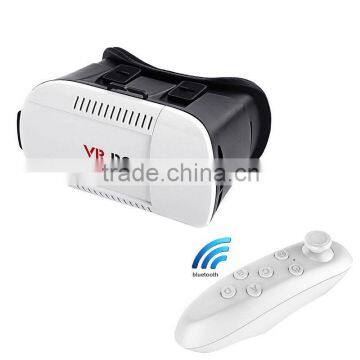3D VR-Box Virtual Reality Glasses Cardboard Movie Game for iPhone+Remote Control