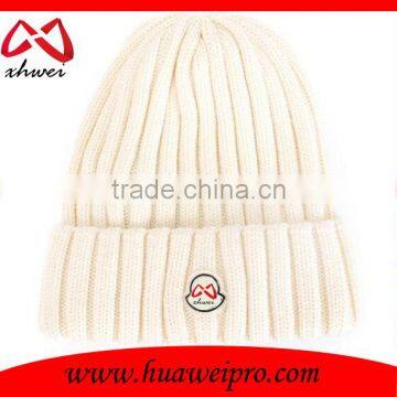 Custom Logo and Branded Long Knitted Beanie Hat Cotton and Acrylic Plain Beanie Cap Wholesale photo-2