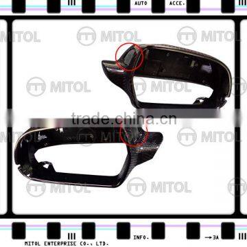 For AUDI A3 8P A4 A5 B8 & B8 Facelift Carbon Fiber Car Mirror Housing, Side Assist Version