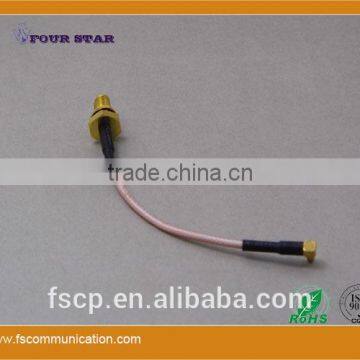 RG316 Cable Assembly With SMA RP-Female Bulkhead to MCX Male Right Angle Connector photo-2