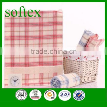 100% cotton yarn dyed top grade jacquard face towel