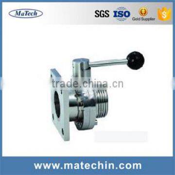 OEM Precision Pneumatic Normally Closed Stainless Steel Butterfly Valve Gearbox