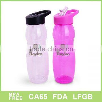 Hot sell summer project colorfull plastic single wall water bottle