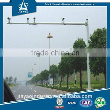 6M Galvanized Traffic Signal Pole with 4m arm