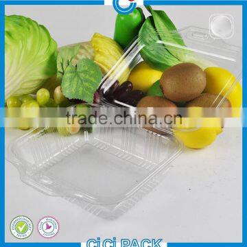 Wholesale cheap plastic disposable transparent clamshell fruit vegetable packaging container for sale