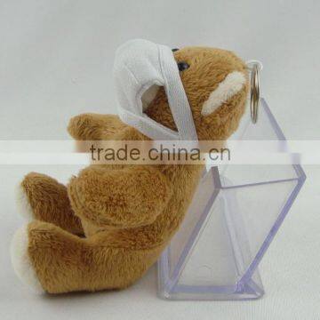 Cute Soft Plush Mini Doctor Teddy Bear Keychain