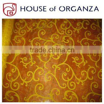 Flocking Organza Fabric for Holiday Decorations and Curtains