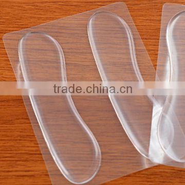 Soft Transparent Gel Sticky Shoe Liner Cushions Waterproof High quality Grip Shape Reusable Silicone Gel Heel Pads